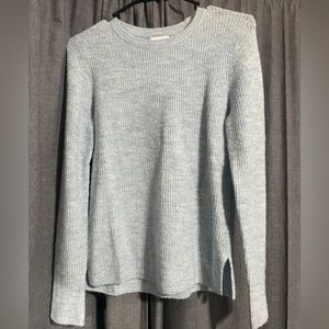 Light Blue & White Long Sleeve Sweater